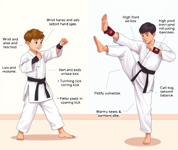 Czym się różni karate od taekwondo dla 8‑latka w kontekście kontuzji?