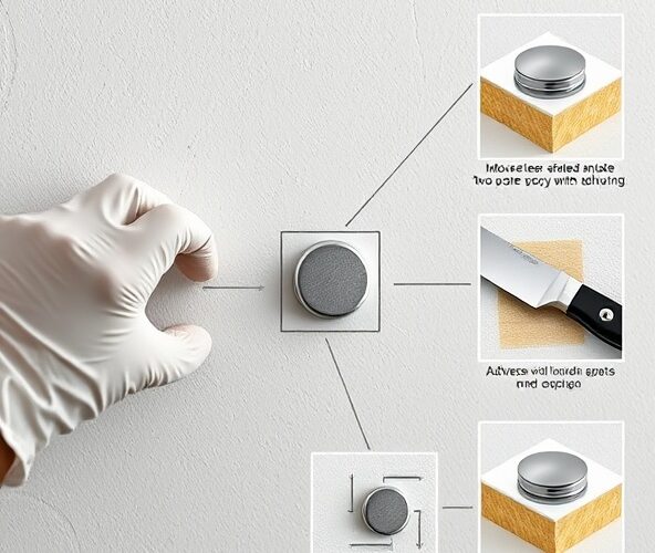 Jak zamontować magnesy neodymowe z klejem na gładzi szpachlowej?