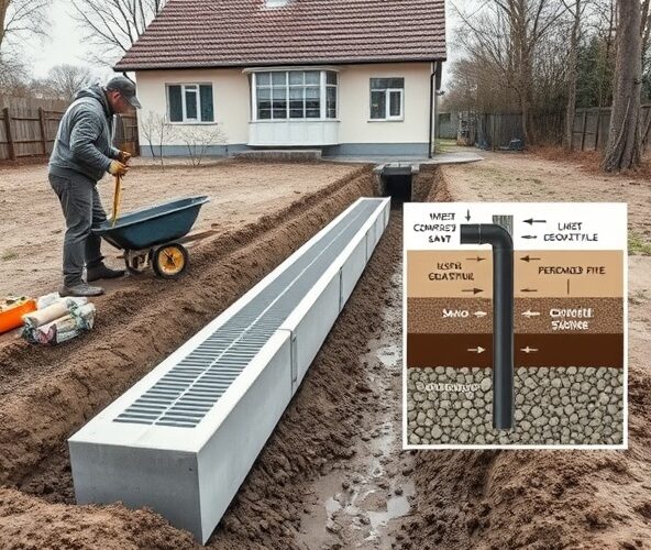 Jak właściciel domu w Białymstoku wykona odwodnienie liniowe na glinie?