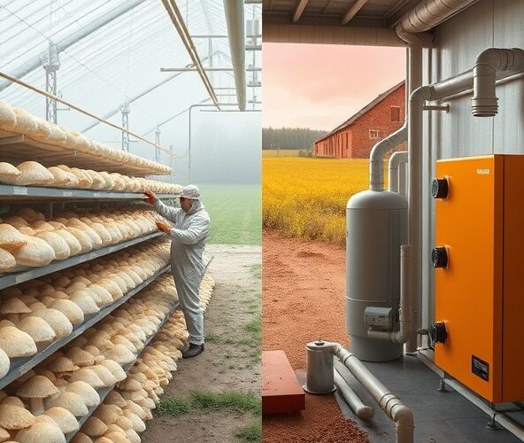 Pompa ciepła czy gaz w pieczarkarni w kujawsko-pomorskim?