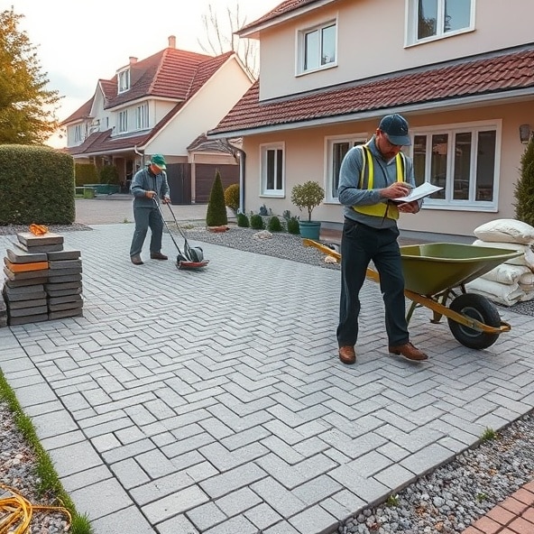 układanie kostki brukowej książenice