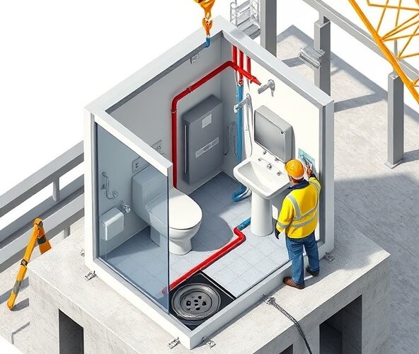 Jakie przyłącza wymagane przy montażu vorgefertigte badezimmerkapseln?