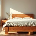 łóżko dębowe