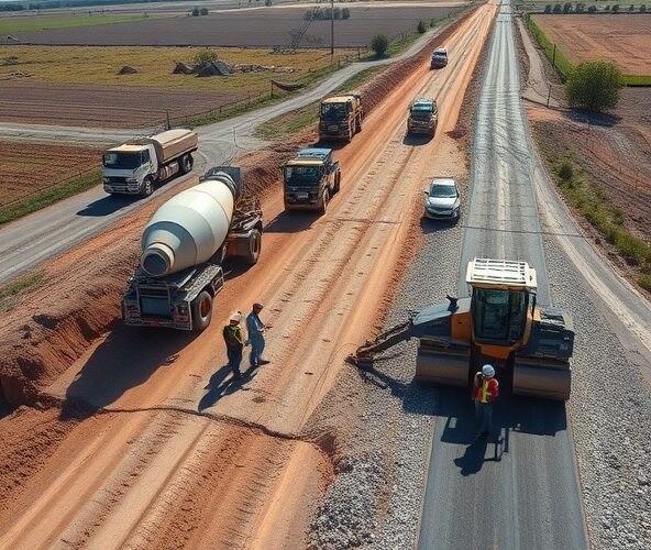 Jak inwestor może wykorzystać stabilizację gruntu cementem do skrócenia czasu budowy drogi dojazdowej?