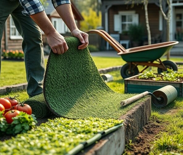 Jak szybko ułożyć trawę z rolki z Żelechowa w ogrodzie warzywnym?